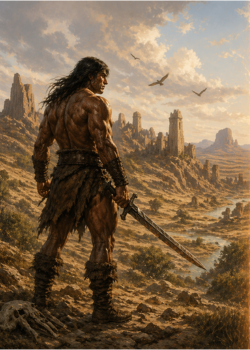 a barbarian moving through a hostile world, sword and sorcery vs epic fantasy